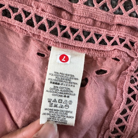 Free People Garden Party Cami Size Small Women Eyelet Blush Lace Camisole - Picture 8 of 10